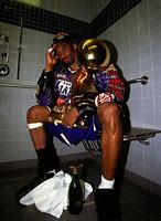 Image result for Kobe with Trophy in Bathroom