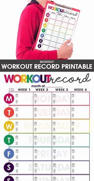 Image result for Fitness Tracker Printable Free