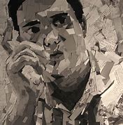 Image result for Self Portrait Collage Art Using Newspaper