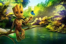 Image result for Baby Groot Screensaver