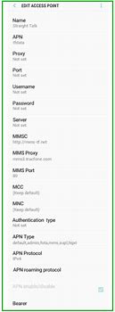 Image result for Straight Talk APN Settings for Sony Exspiria