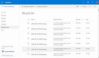 Image result for OneDrive Recycle Bin