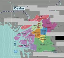Image result for Attractions Location Map of Osaka City