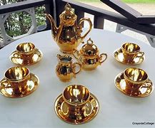 Image result for Gold Tea Pot Set