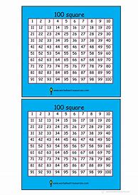 Image result for Number Square Printable Free