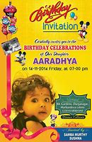 Image result for 1st Birthday Invitation Card