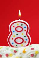 Image result for Candles Cake Number 8