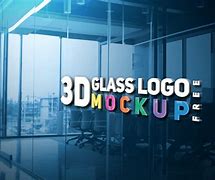 Image result for 3D Glass Logo Mockup