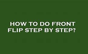 Image result for How to Do a Front Flip