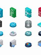 Image result for Cisco 3D Style Network Diagram Icons