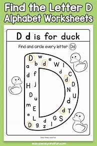 Image result for Find Letter D Worksheet