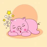 Image result for Cute Sleeping Pig Cartoon