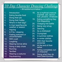 Image result for 30-Day Drawing Challenge List