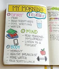 Image result for Healthy Daily Routine Journal
