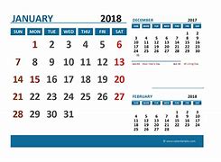 Image result for Calendar 2018 Excel with Holidays