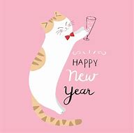 Image result for Happy New Year Cat Cartoon