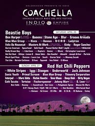 Image result for Coachella Lineup Poster