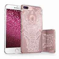 Image result for Rose Gold Glitter with Mirror iPhone 8 Plus Case
