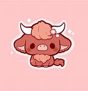 Image result for Cute Kawaii Baby Highland Cow