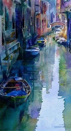 Artist Stan Miller | Watercolor landscape paintings, Watercolor art, Venice painting