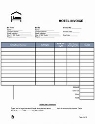 Image result for Lodging Invoice Template