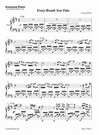 Image result for Every Breath You Take On Each Clef