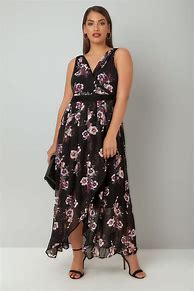 Image result for Black Floral Maxi Dress