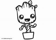 Image result for Baby Groot Coloring Flower