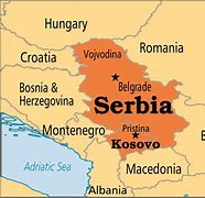 Image result for Serbia and Kosovo On World Map