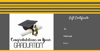 Image result for Graduation Gift Certificate Template