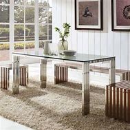 Image result for Steel Dining Table