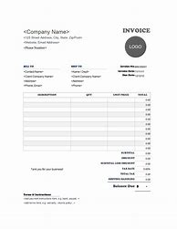 Image result for Sample Itemized Bill