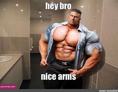 Image result for Muscle Arm Meme Template