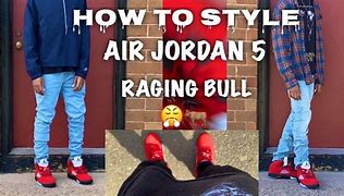 Image result for Jordan 5 Raging Bull Outfits Baggy Jeans
