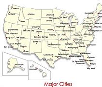 Image result for Us Map with Major Cities