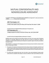 Image result for Non-Disclosure Agreement Example