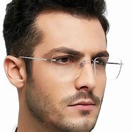 Image result for Titanium Rimless Glasses Frames