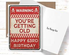 Image result for Funny 63rd Birthday Cards