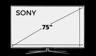 Image result for 75 Inch TV Width