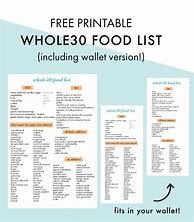 Image result for Whole 30 Diet Food List Printable