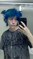 Image result for Short Fluffy Blue Hair