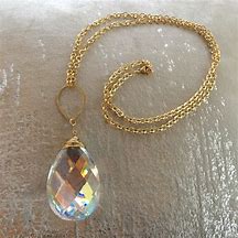Image result for Gold Crystal Necklace
