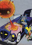 Image result for Batman and Robin DC Comic Book Batmobile