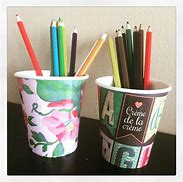Image result for Pencil Holder From Cup for Kids