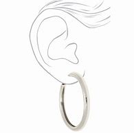 Image result for Silver Tube Hoop Earrings