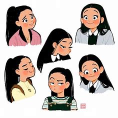 Lara Jean, Ranran Zhou on ArtStation at https://www.artstation.com/artwork/wDvbY | Illustration character design, Character illustration, Cute art styles