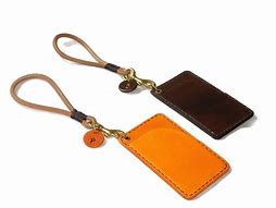 Image result for Faux Leather Keychain Card Holder