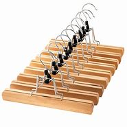 Image result for Wooden Pants Hangers Clamp