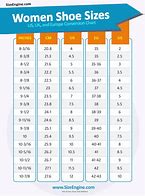 Image result for Women's Shoe Size Chart in Inches