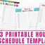 Image result for Free Printable Hourly Daily Planner